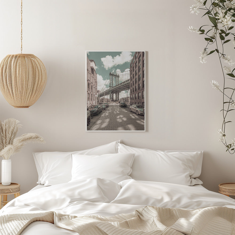  NEW YORK CITY Manhattan Bridge | urban vintage style Wall Artwork 0