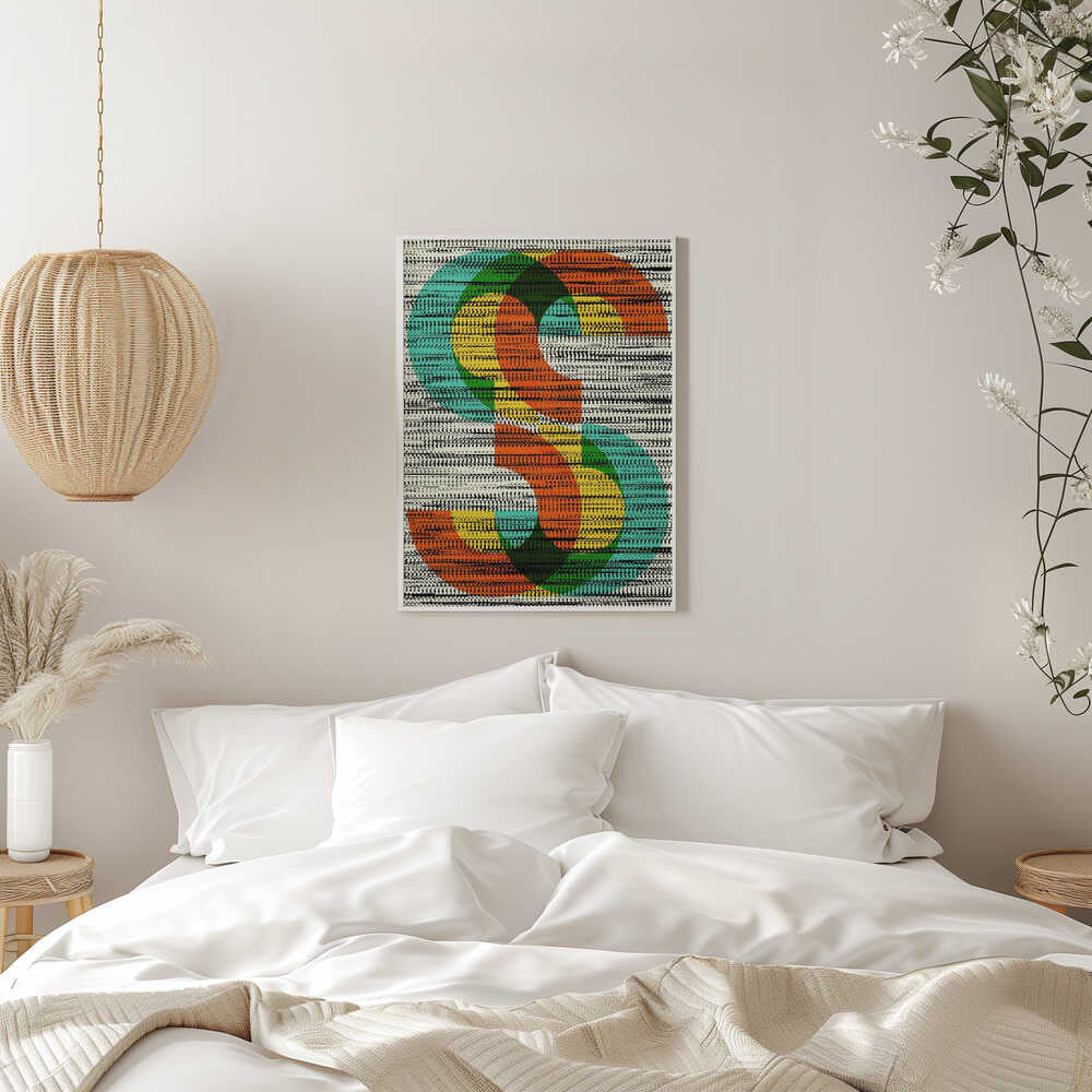 Wall art Colorful Stripe Illusion