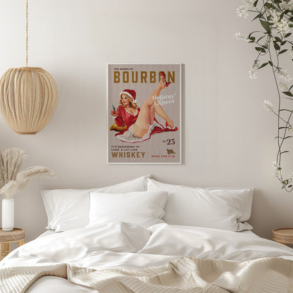 Wall art Babes of Bourbon Vol 25 Holiday Cheer Christmas Pinup