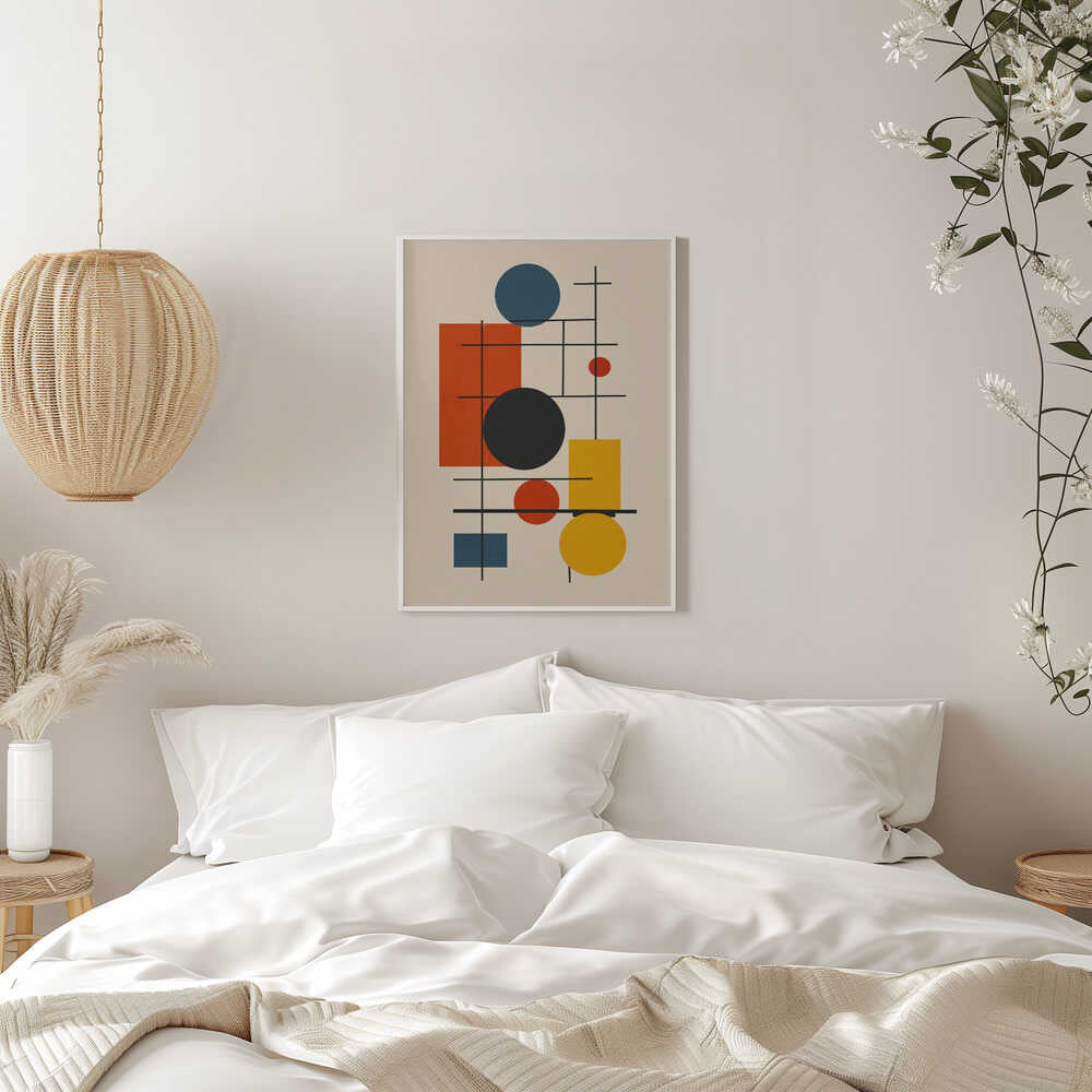 Wall art Geometric Abstract Design With Intersecting