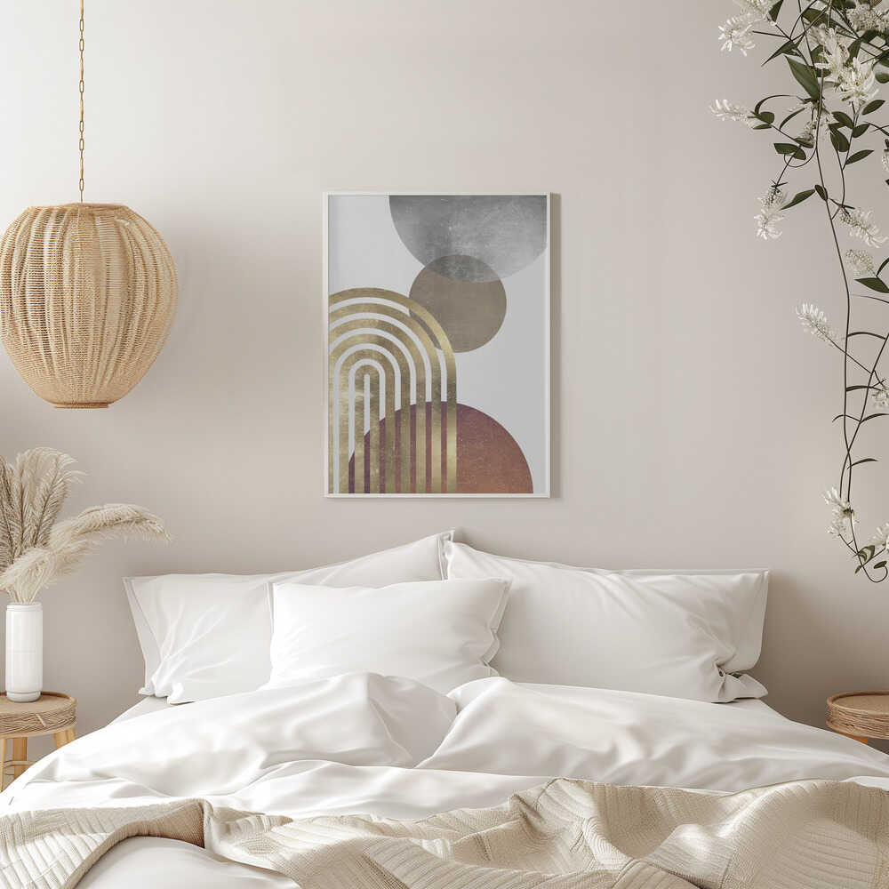 Wall art Composition lines and circles 2