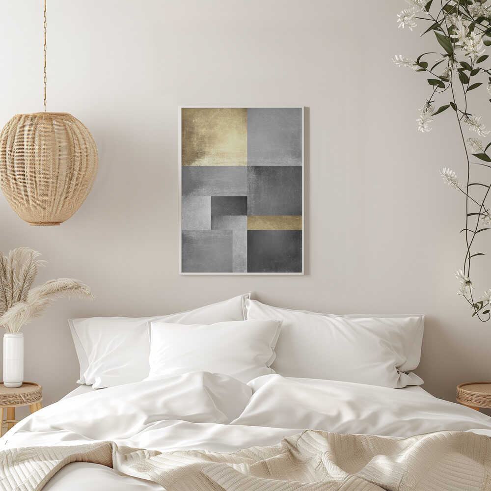 Wall art Gold and silver textures 5