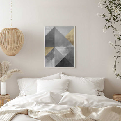 Wall art Gold and silver textures 2