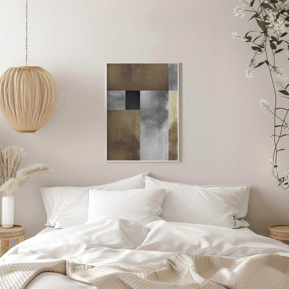 Wall art Gold and silver textures 1