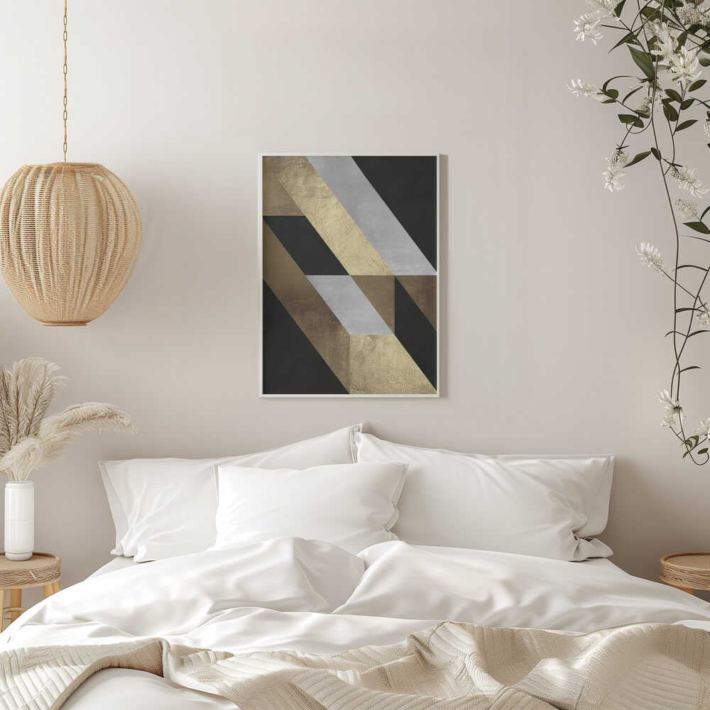Wall art Geometric Gold Flow