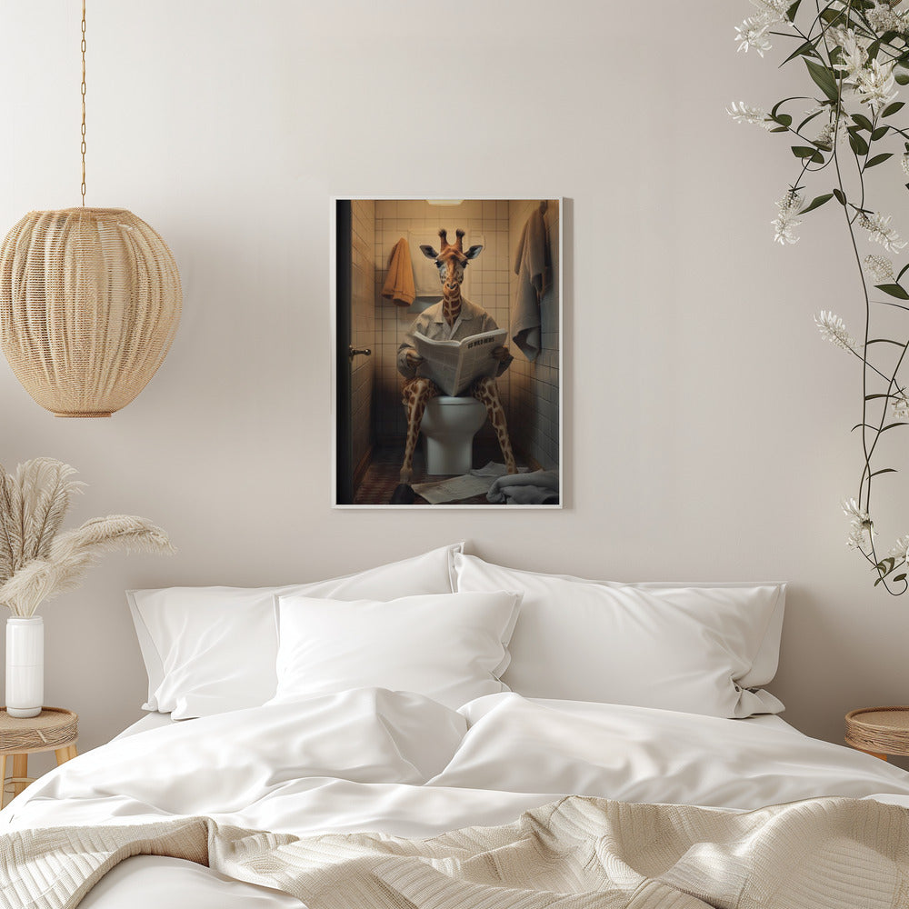 canvas prints Giraffe In the Toiletinches- 