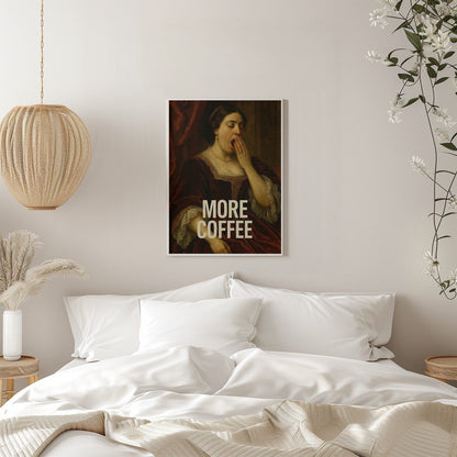 canvas prints Yawning for Coffeeinches- 