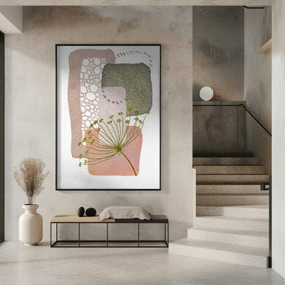  Delicate Pink and Green-2 Wall Artwork 0