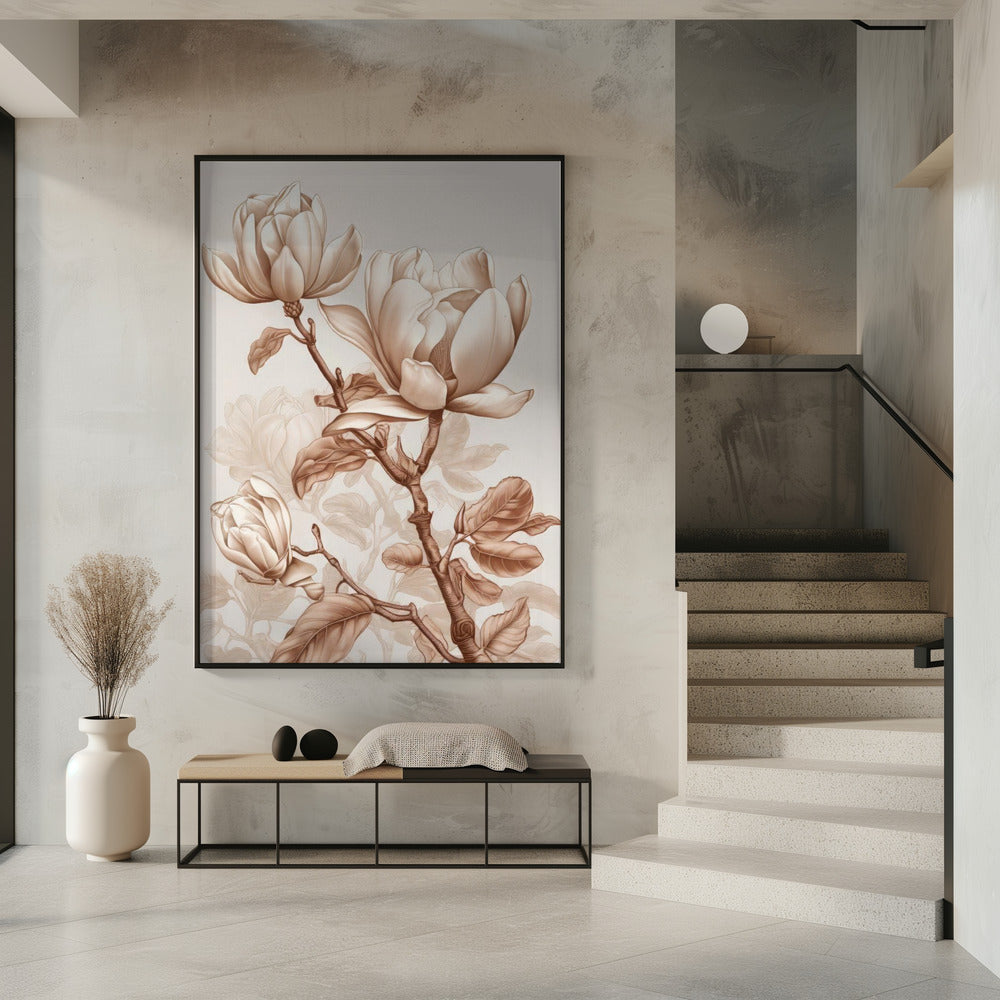  Beige Flowers 3 Wall Artwork 0