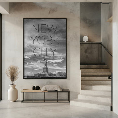Wall art NYC Statue of Liberty | Text &amp; Skyline
