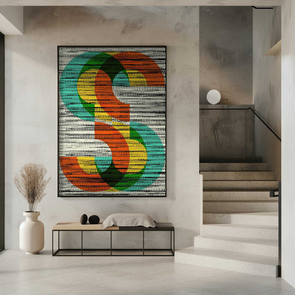 Wall art Colorful Stripe Illusion