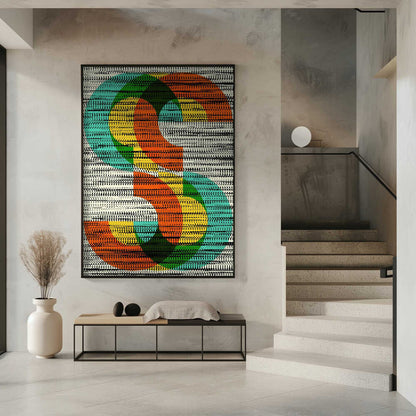 Wall art Colorful Stripe Illusion