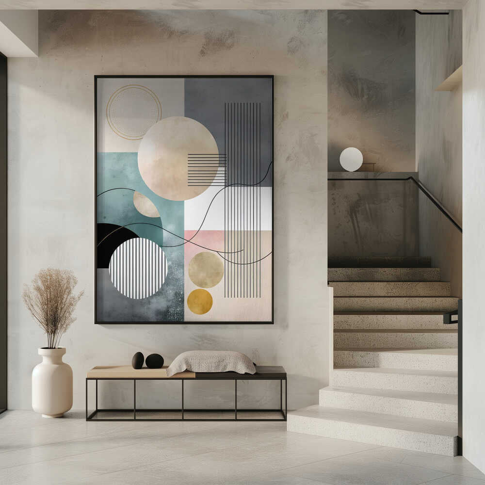 Wall art Pastel Geometry Collage