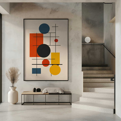 Wall art Geometric Abstract Design With Intersecting