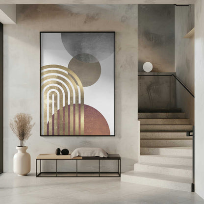 Wall art Composition lines and circles 2