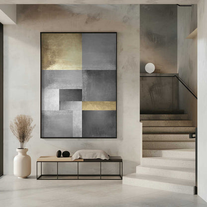 Wall art Gold and silver textures 5