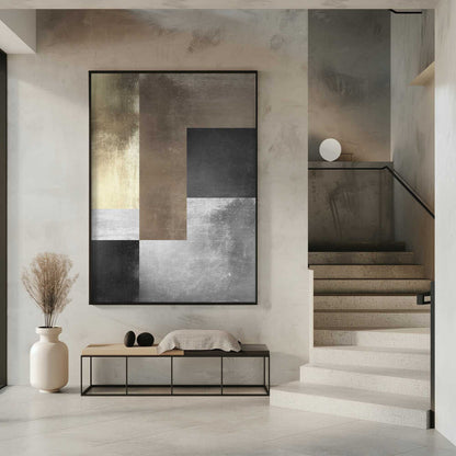 Wall art Gold and silver textures 4