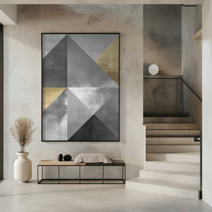 Wall art Gold and silver textures 2