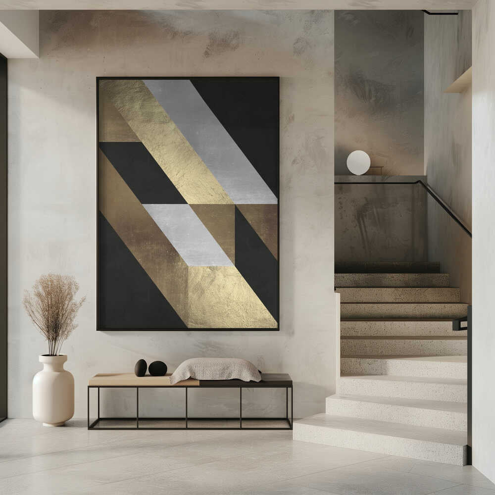 Wall art Geometric Gold Flow