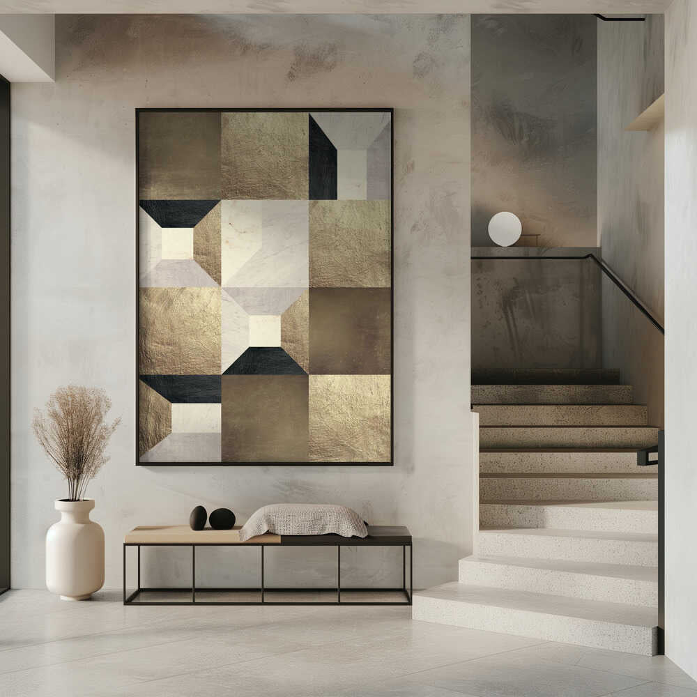 Wall art Geometric Gold Rhythm