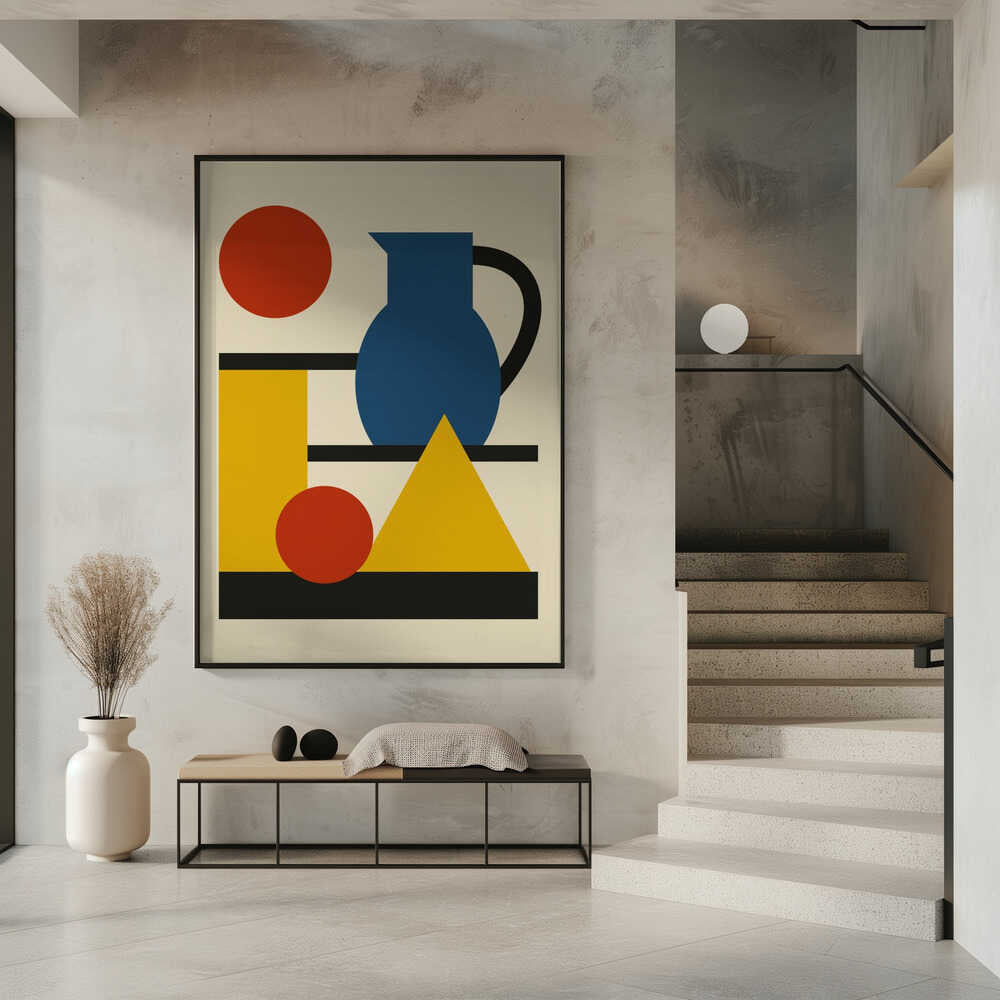 Wall art Geometric Shapes and Pitcher