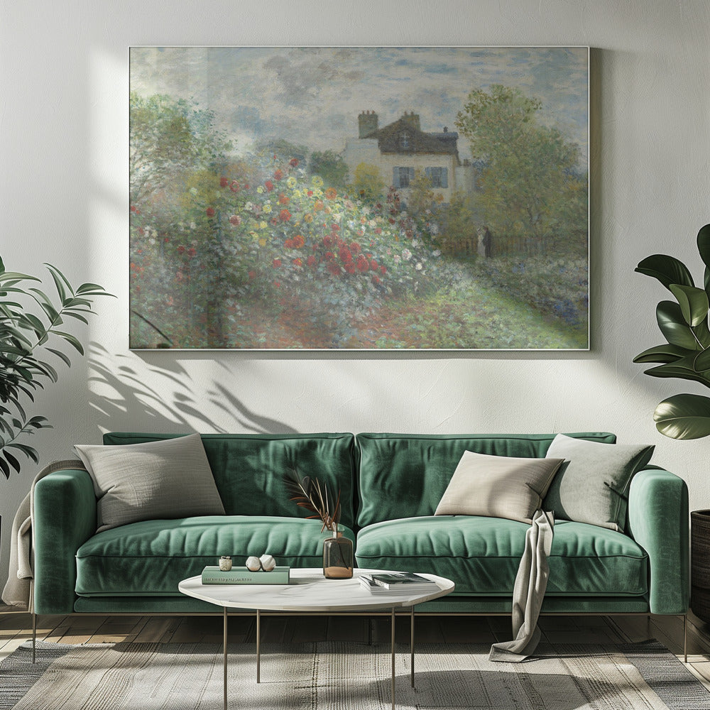  The Artist&#039;s Garden In Argenteuil, a Corner of the Garden With Dahlias (1873) Wall Artwork 0