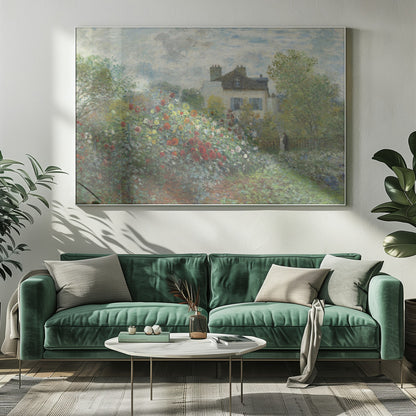  The Artist&#039;s Garden In Argenteuil, a Corner of the Garden With Dahlias (1873) Wall Artwork 0