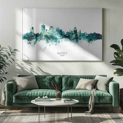 Wall art Quebec Canada Skyline-20X16inches-Gallery Wrapped (Ready to Hang)