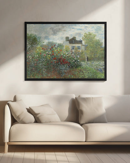  The Artist&#039;s Garden In Argenteuil, a Corner of the Garden With Dahlias (1873) Wall Artwork 0
