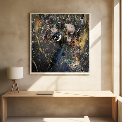  Peacock Animal Vintage Art Illustration Wallart 1 Wall Artwork 0