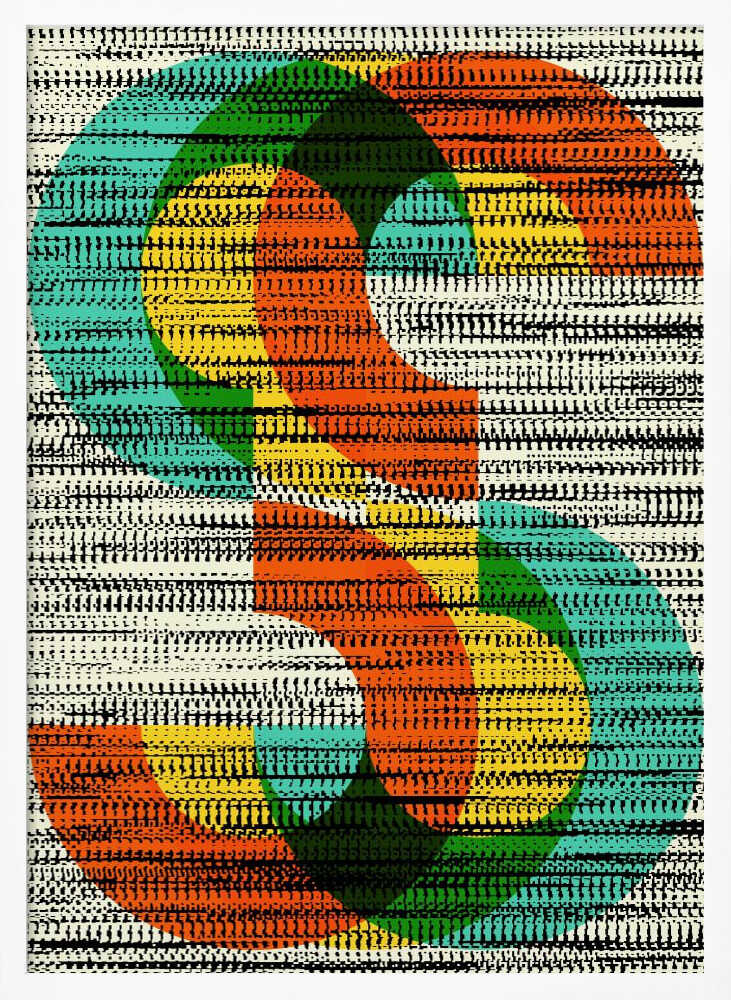 Wall art Colorful Stripe Illusion