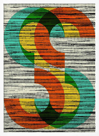 Wall art Colorful Stripe Illusion