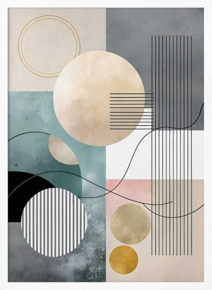 Wall art Pastel Geometry Collage