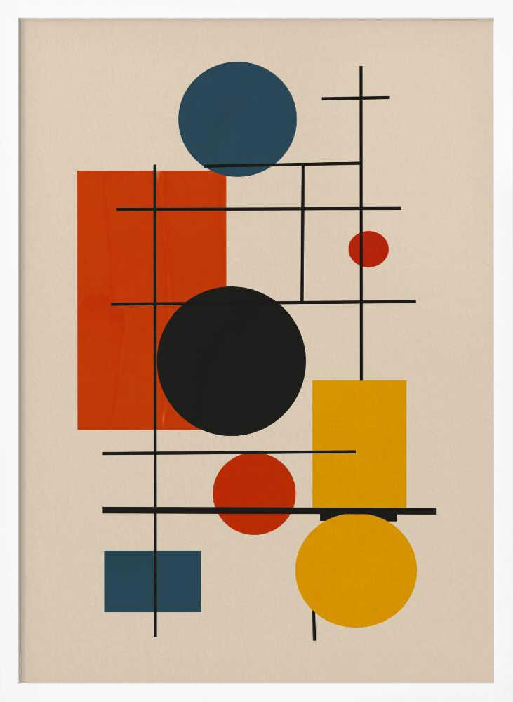 Wall art Geometric Abstract Design With Intersecting