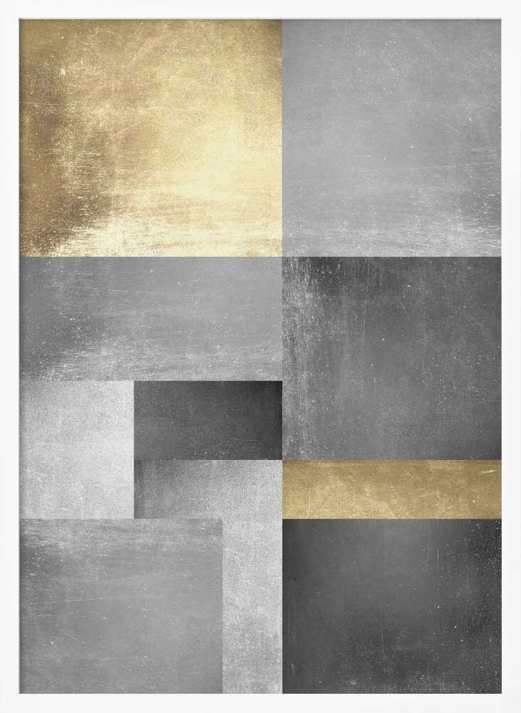Wall art Gold and silver textures 5
