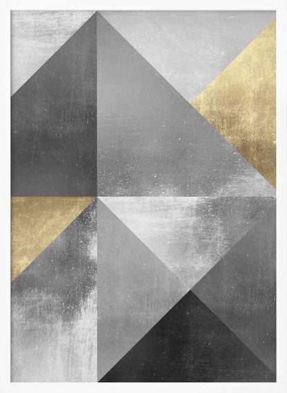 Wall art Gold and silver textures 2