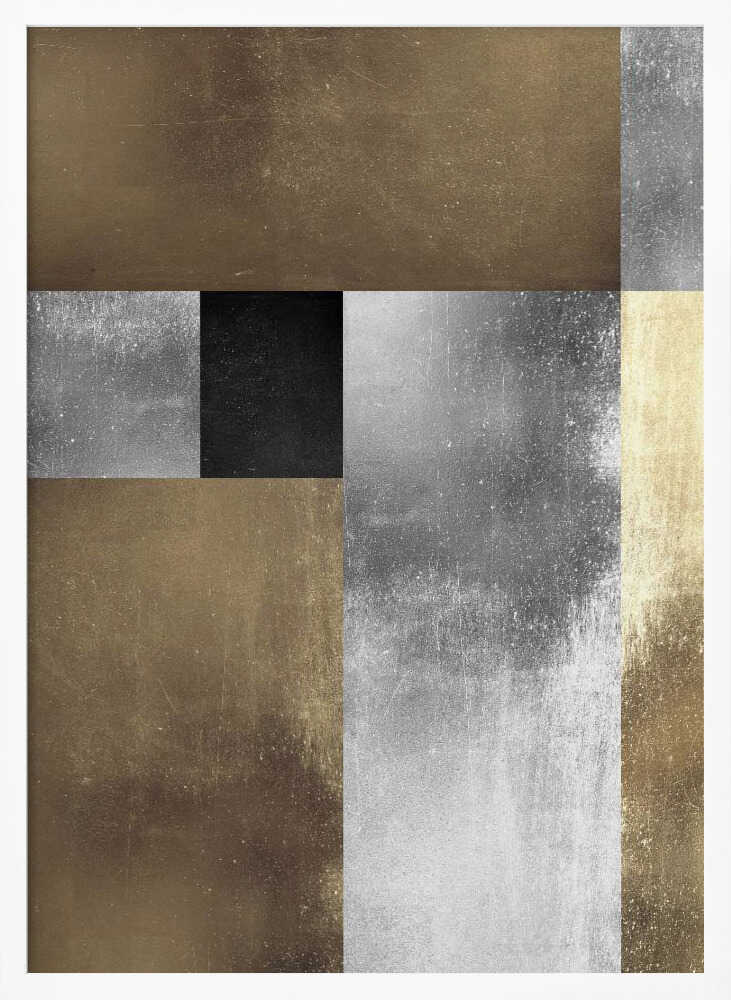 Wall art Gold and silver textures 1