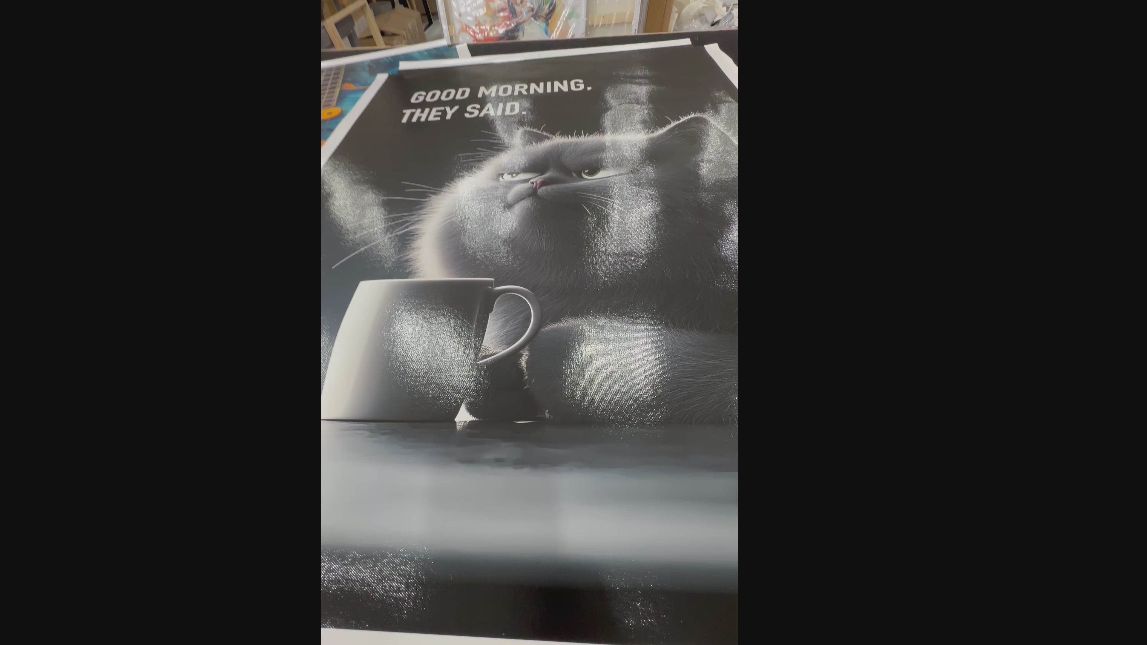 Load video: This video shows the varnish being applied to canvas