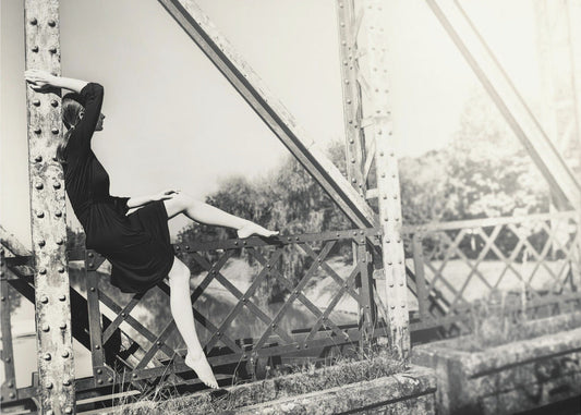 Artwork- the past-20X16inches-In Black Floating Frame