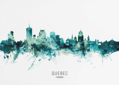 Wall art Quebec Canada Skyline-48X36inches-Gallery Wrapped (Ready to Hang)