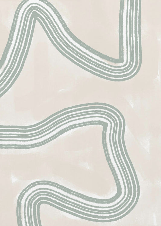 Abstracto Twist Wall Artwork In Black Floating Frame