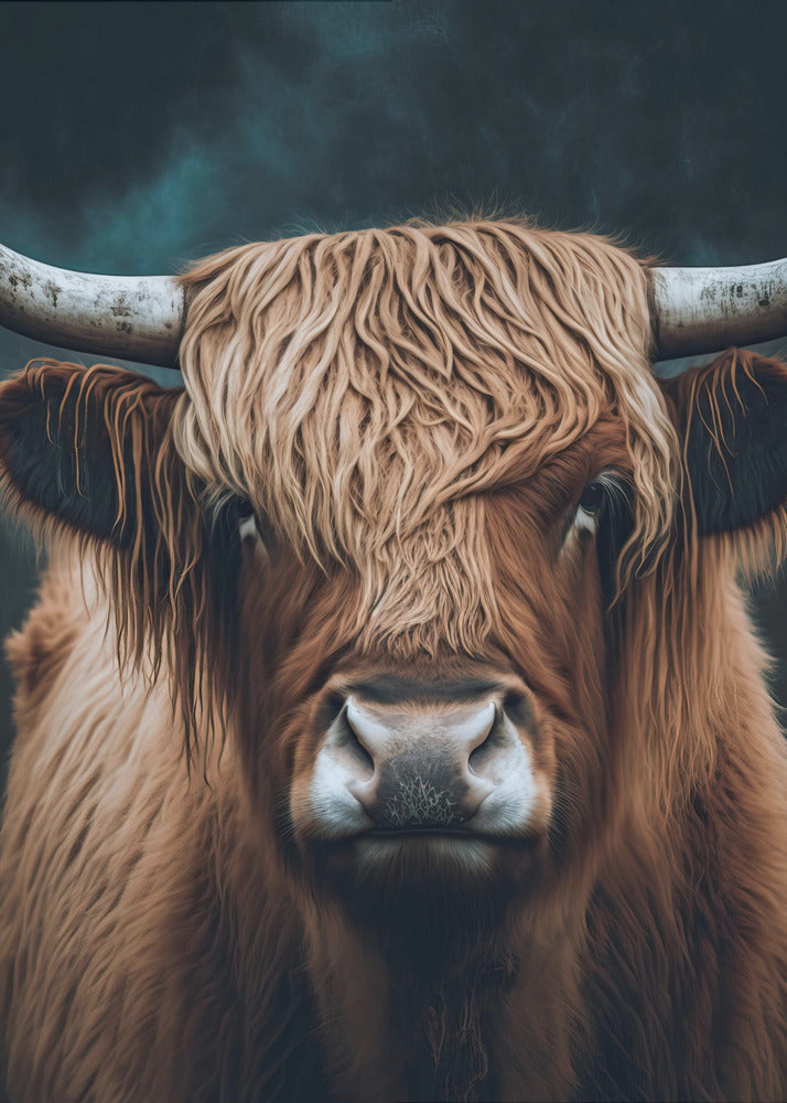 Highland Cow Wall Artwork In Black Floating Frame