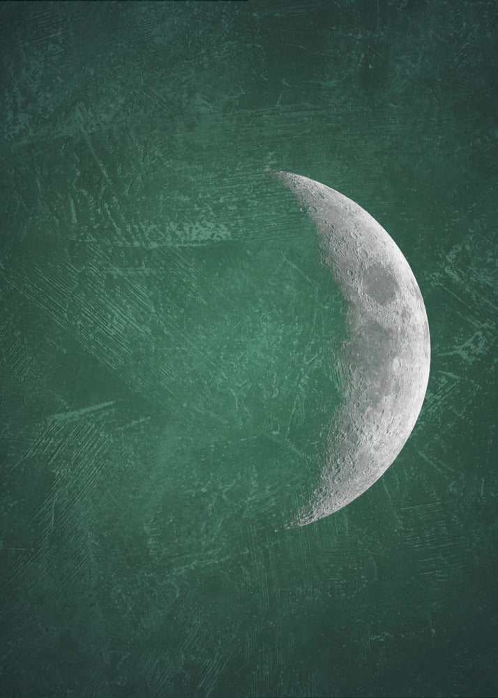  Jade Moon No5 Wall Artwork In Black Floating Frame
