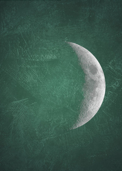 Jade Moon No5 Wall Artwork In Black Floating Frame