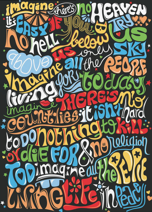 Imagine Wall Artwork In Black Floating Frame