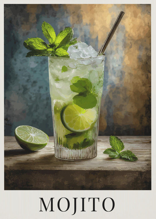 Artwork Mojito24X36inches- Black Frame