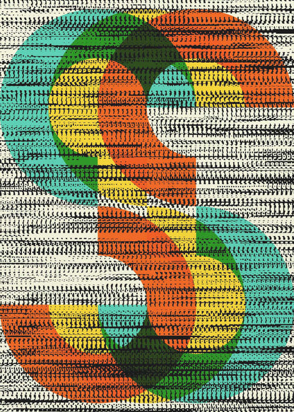 Wall art Colorful Stripe Illusion