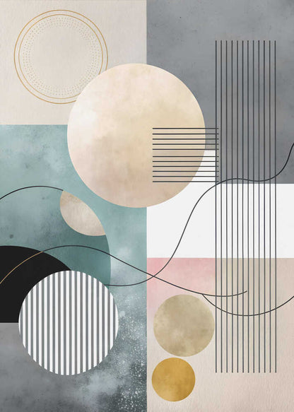 Wall art Pastel Geometry Collage