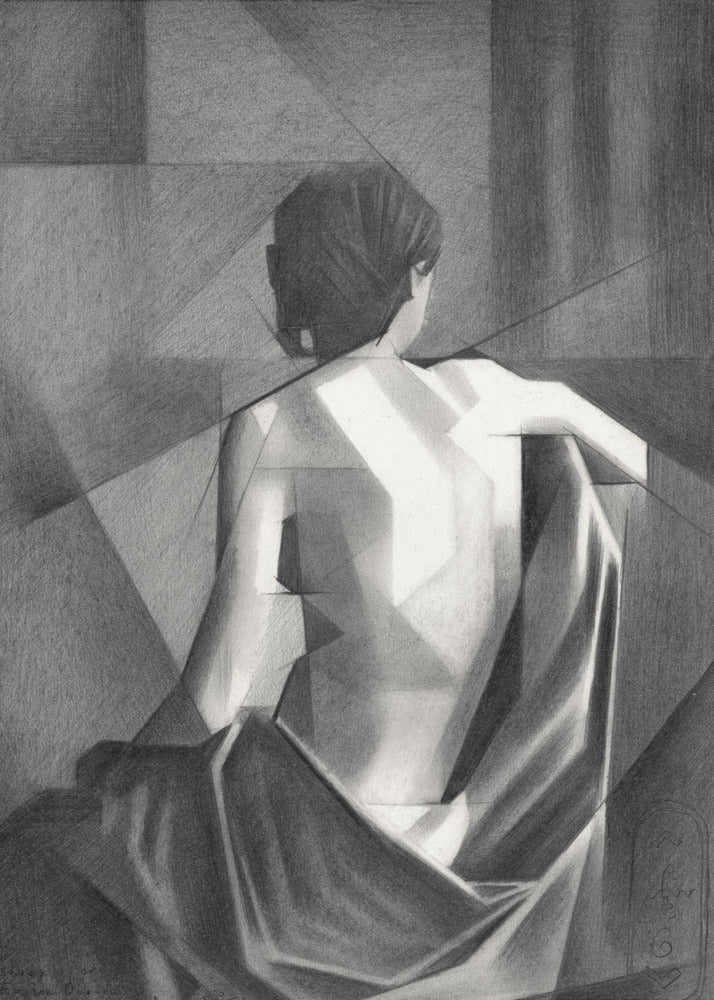 Wall art Study After EugÃ¨ne Durieus Seated Female Nude - 20-08-21
