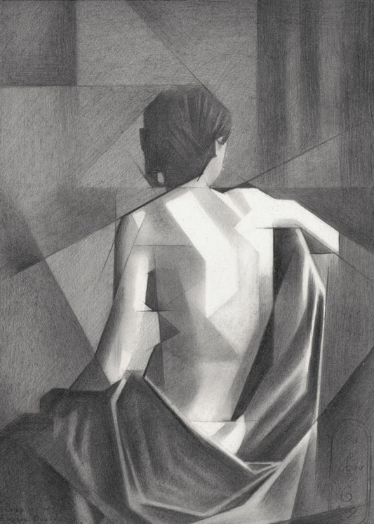 Wall art Study After EugÃ¨ne Durieus Seated Female Nude - 20-08-21